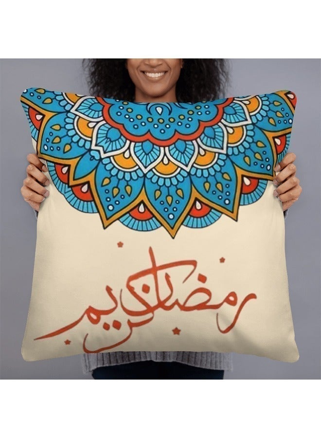 سنوز طقم رمضان 3 قطع ( رانر سفره , تصميم اورينتال رمضان   45*90 سم + 2 كوشن مقاس 45*45 سم ) - Image 4